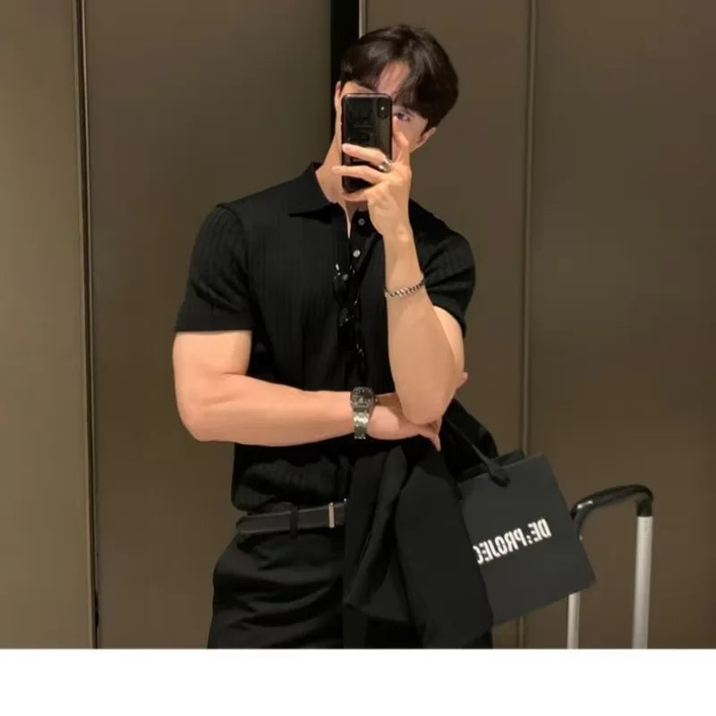 Men’s Knitted Polo Shirt