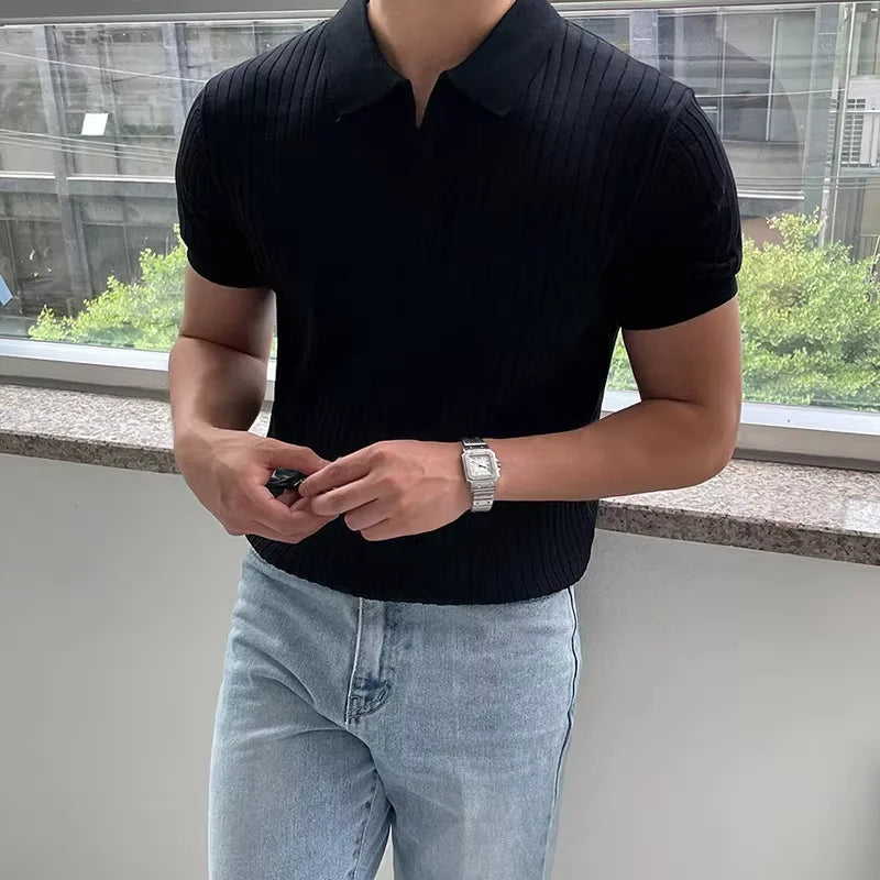 Men’s Knitted Polo Shirt
