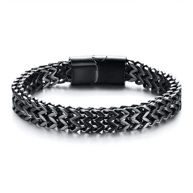 Men’s Silver Stainless Steel Chain Bracelet